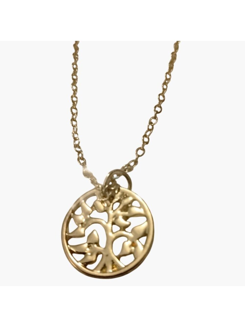 Tree of Life Pendant Necklace 18 Inch Chain Jewelry Gold Tone  New in Package